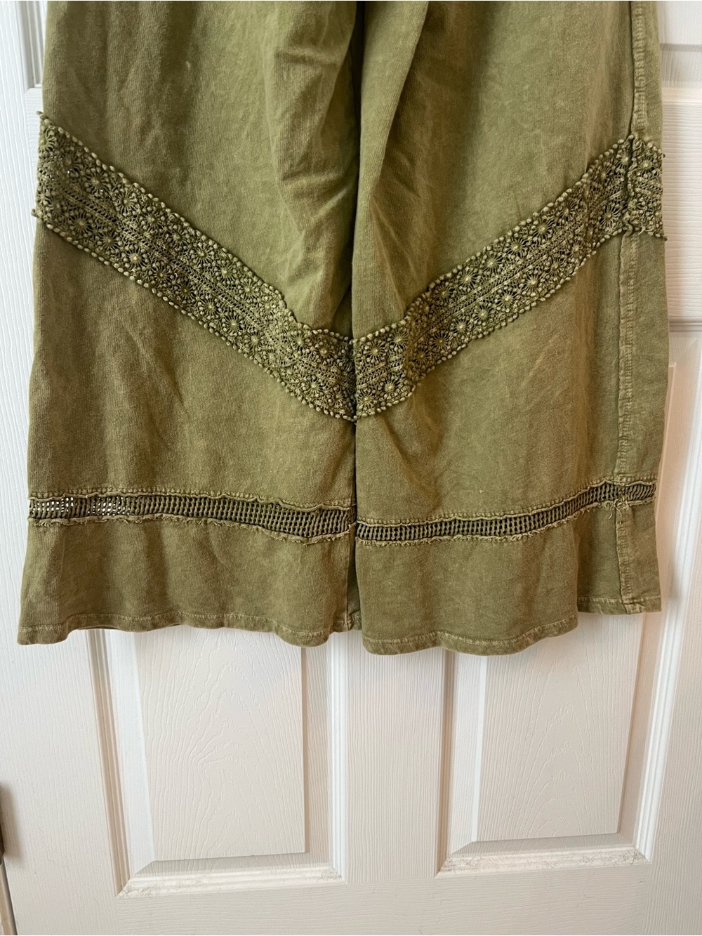 J. HER Olive Green Boho Cotton Wide-Leg Pants - Picture 5 of 11